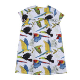 Short-sleeved dress made of cotton (organic)